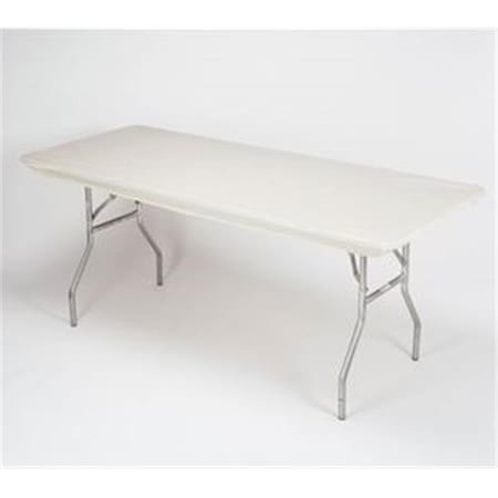 Kwik-Covers Kwik Covers 3096PK-IVORY 30 x 96 in. Fitted Plastic Table Covers With Elastic 3096PK-IVORY